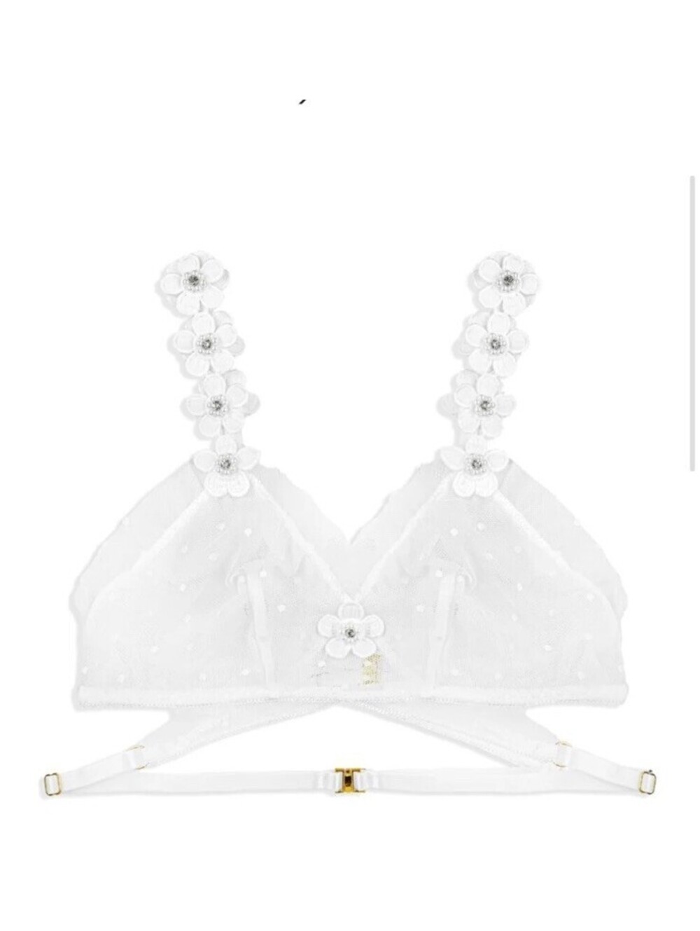 Empress Mimi London Bridal Bralette MY FAIR DAISY Lingerie Womens XL White